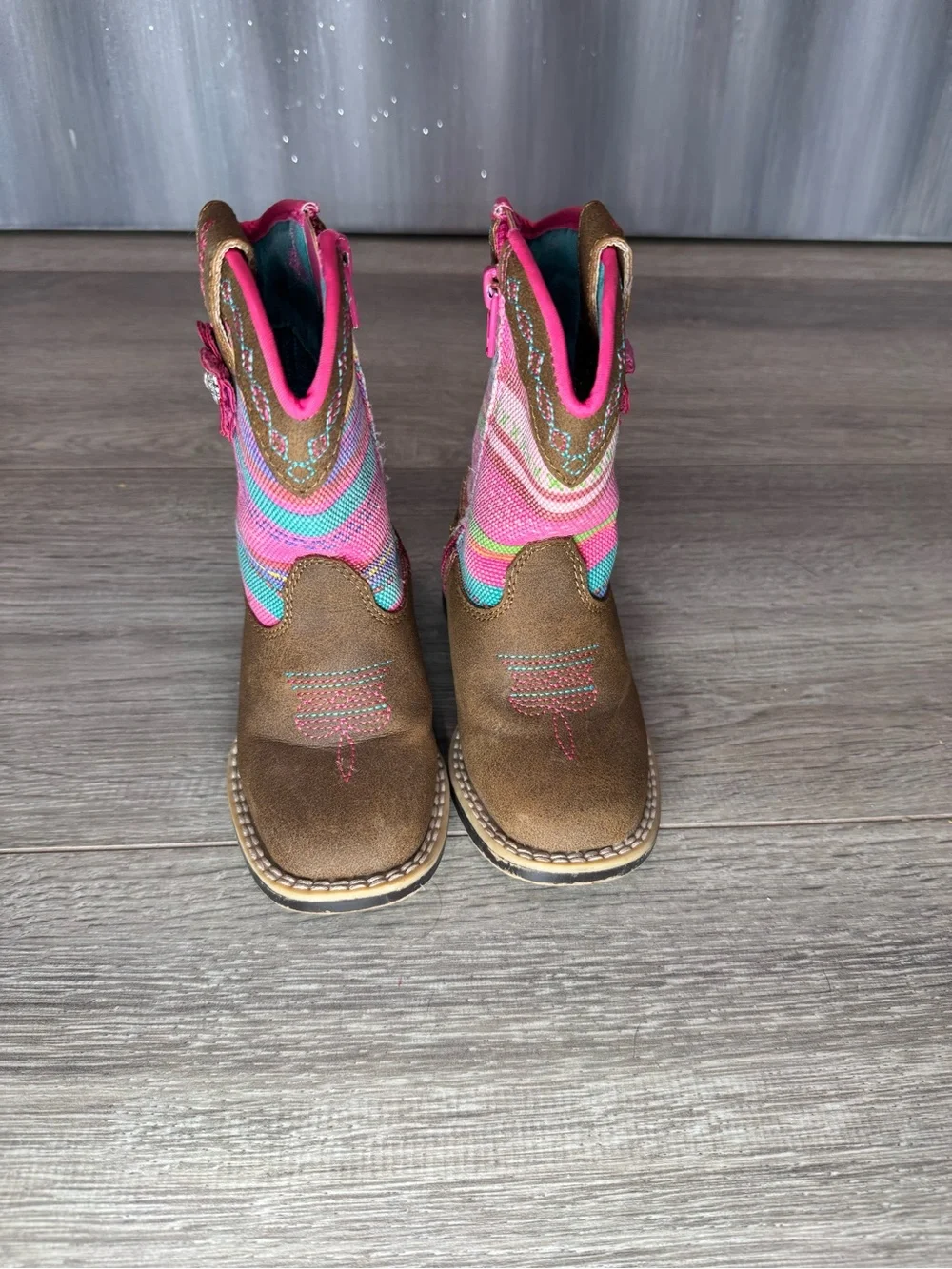 Twister Camilla Toddler Western Rainbow Square Toe